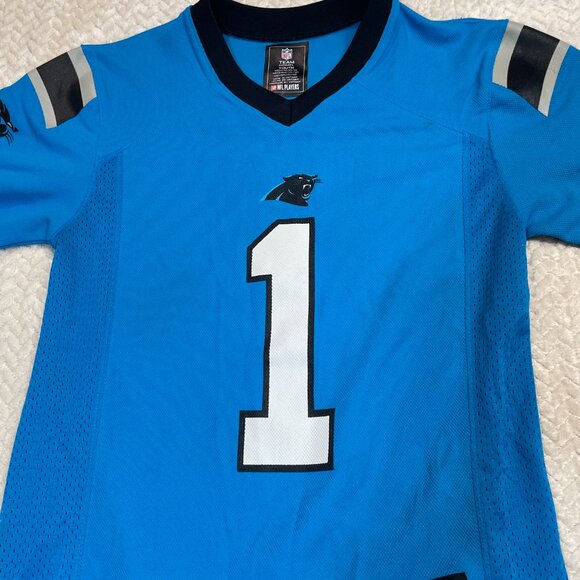 NFL Carolina Panthers Cam Newton #1 Football Youth Jersey Size Medium - Picture 8 of 9